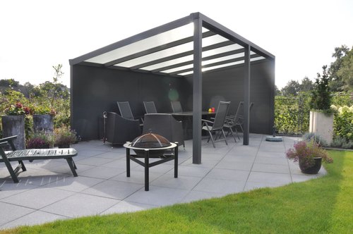 FLAT ROOF GAZEBO-MODERN GAZEBO-STEEL GAZEBO-METAL GAZEBO