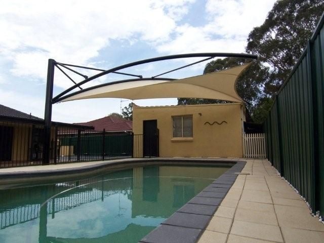 Outdoor Shade-Pool Cover-Waterproof Shade-Sun Shade-Pool Area Canopy-Fixed Cantilever Umbrella-Permanent Tensile Structure