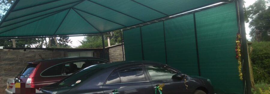 Car Park Shade-Vehicle Parking Shade-Shade Net Cantilever Canopy-Sun Shade-Waterproof Shade with a Side Privacy Cover