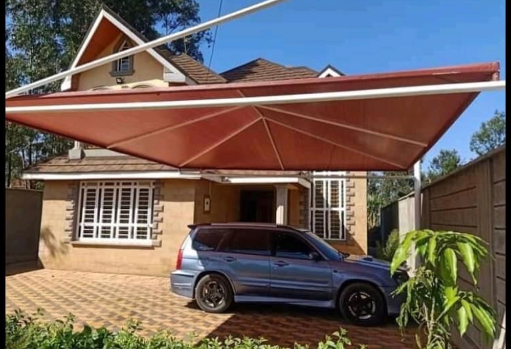 CarPort Shade-Parking Shade for Commercial and Residential Areas-Cantilever Canopy-Curved Car Shade-Waterproof Shade-Sun shade-Vehicle parking cover-Garage Shade-Car Park Tent for Schools, Offices, Churches, Airports, Factories, Companies, University, Hospitals, Colleges, Government Institutions, Military and Arm Bases