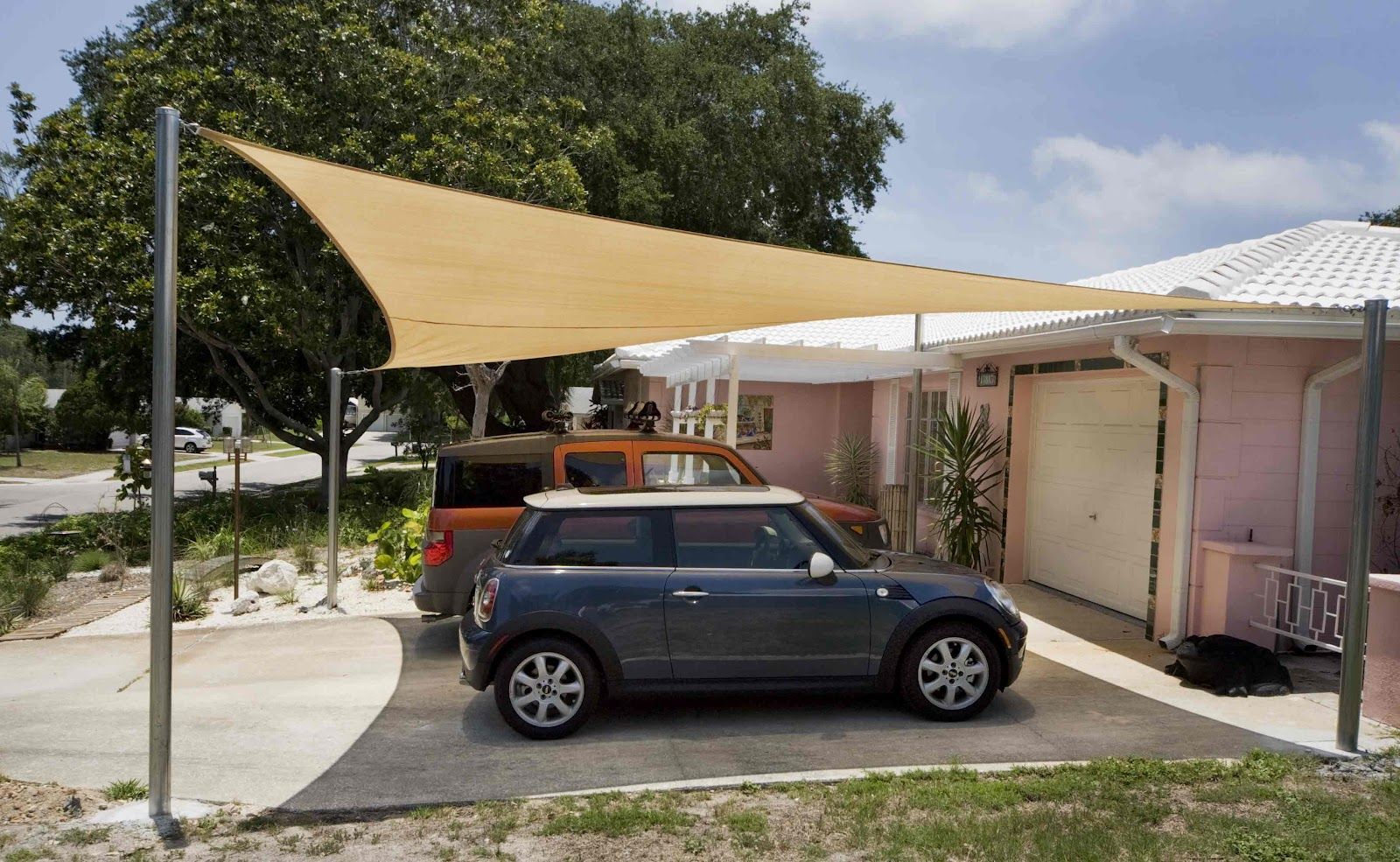 Car Shade Cover-Shade Sails-Waterproof Shades-Sun Shade-Fabric Covers-Unique Parking Shade Designs-Car Shade-Shades for Commercial and Residential Use