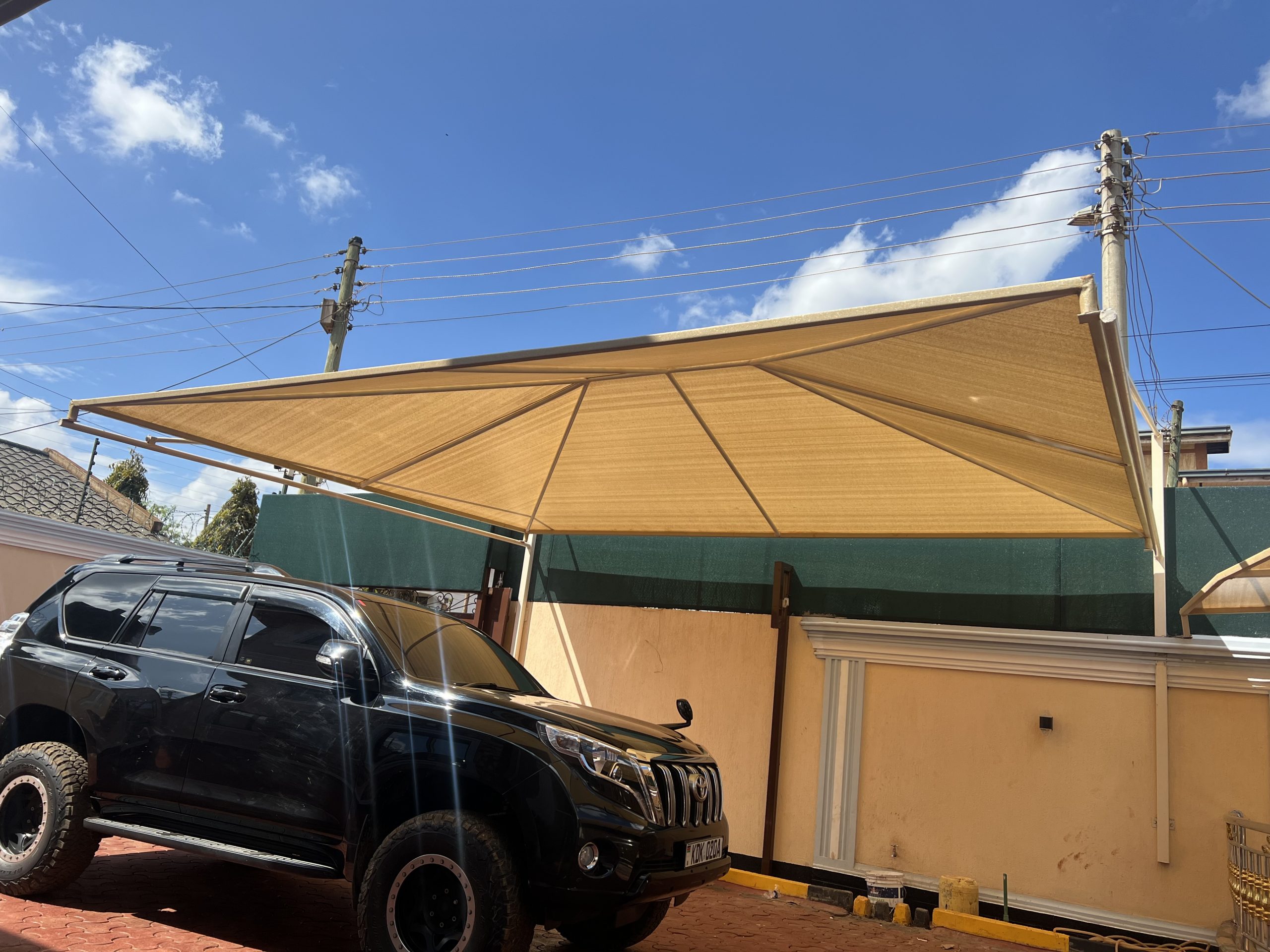 Green Net Privacy Screen Fence-Carport Manufacturer, Installer and Supplier In Juja, Kenyatta Road-Commercial and Residential Car Shade-Waterproof Shade Net-Parking Shade-Outdoor Garage-Car Park Tent-Vehicle Shade Canopy for Homes, Businesses and Corporations