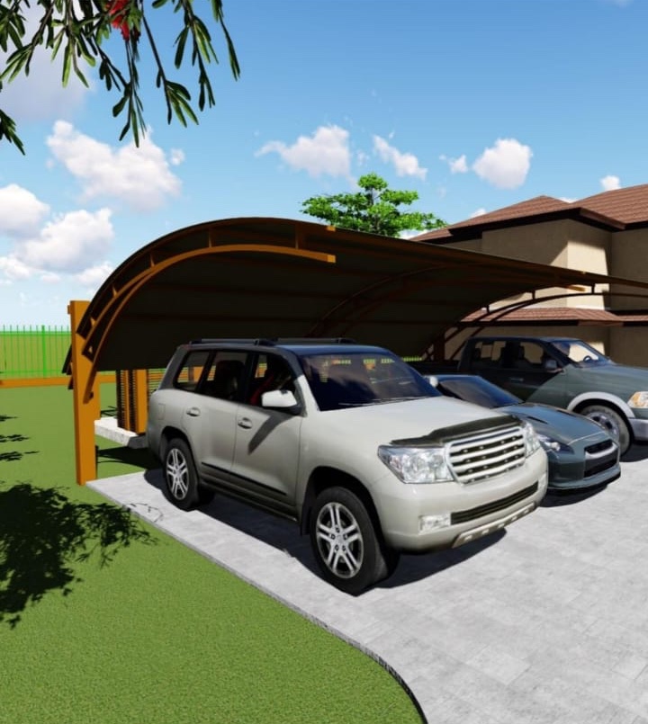 Customized Carport-Modern Parking Shade-Unique Car Park Canopy-Cantilever and Curved Sheds for Residential and Commercial Properties-Waterproof Shade Net-Car Park Tent-Car Wash Shade