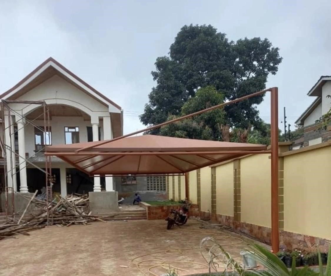 Modern-Carport-Installer-RUNDA-NAIROBI-Curved-Design-Car-Shade-Waterproof-Green-Shade-Net-Canopy-Vehicle Parking-Shade-Luxury-Outdoor-Shade-Parking-Tent-Garage