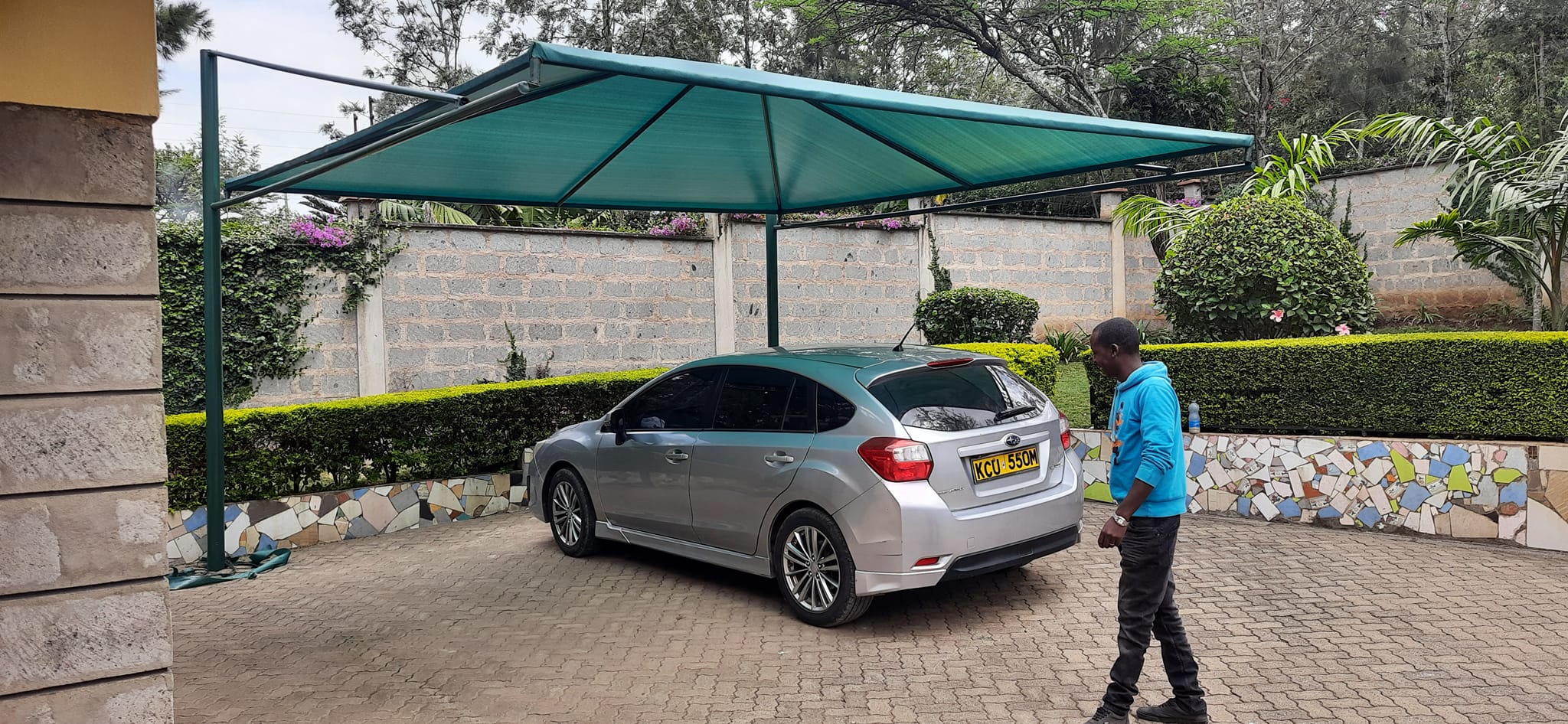 Unique and Modern Car Wash Shades and Carports-Yard Parking Lot Shades-Parking Shades-Vehicle Shade Canopies-Cantilever and Curved Shed designs-Waterproof Shade Net Car Covers-Commercial and Residential Car Shade Installers In Runda, Nairobi Kenya-