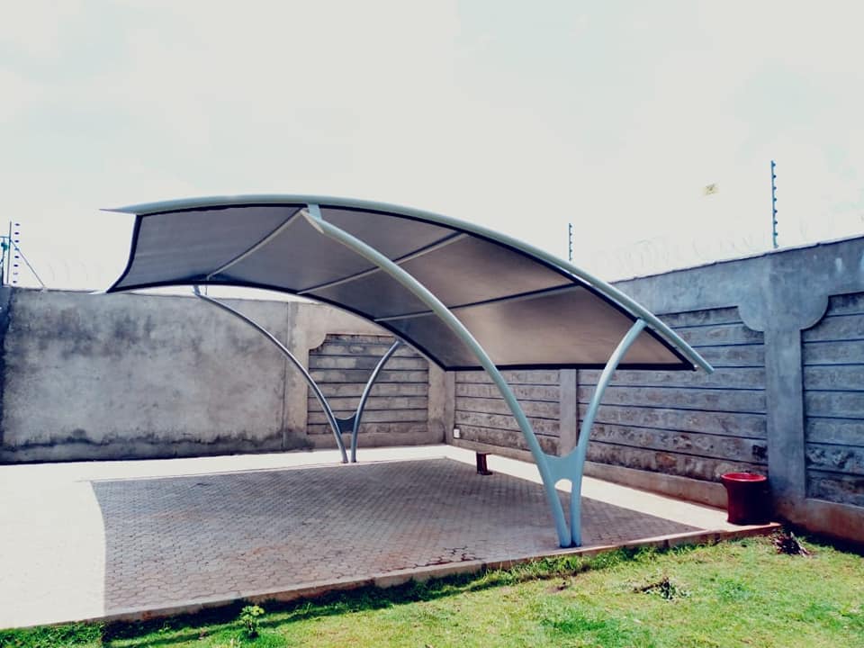 Unique and Modern Car Wash Shades and Carports-Yard Parking Lot Shades-Parking Shades-Vehicle Shade Canopies-Cantilever and Curved Shed designs-Waterproof Shade Net Car Covers-Commercial and Residential Car Shade Installers In Kamiti Ridge Estate, Nairobi Kenya-