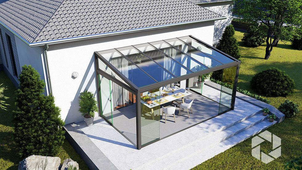 Pergola Glass Cover-Glass Roof-Glass Veranda-Gazebo-Sunroom Fabricators and Installers in Kenya