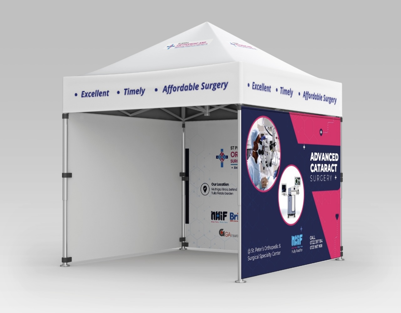 Printed Pop Up Gazebo | Branded 3m x 3m Pop Up Marquees-Branded Market Activation Gazebo Tents-Exhibition Tent-Foldable Tent-Portable Tent-Advertising Square Canopy-Promotion Tent-