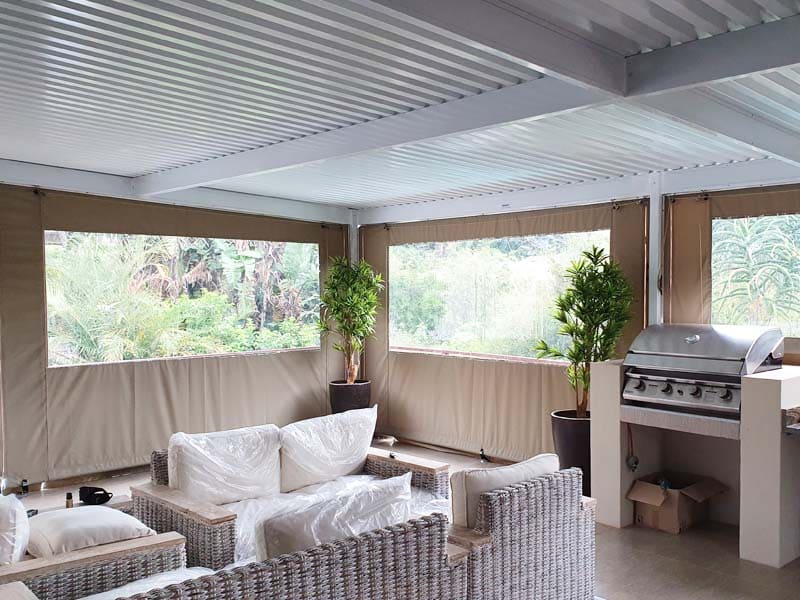 Waterproof Outdoor Roller Blinds-Clear PVC Balcony Blinds-Privacy Covers