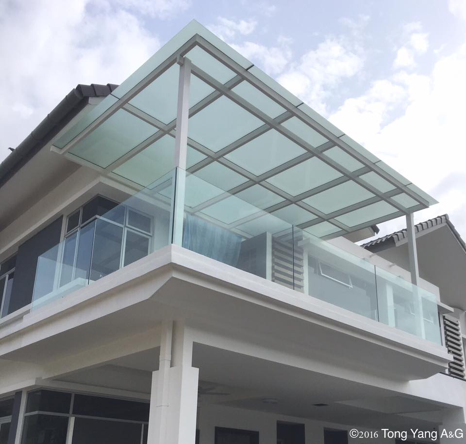 Glass Contractors in Kenya- We supply and install sandblasted glass canopies and pergolas