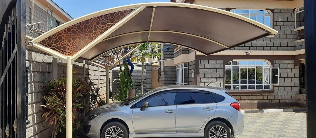 We fabricate and install car parking shades in Katani, Kitengela and Athi River