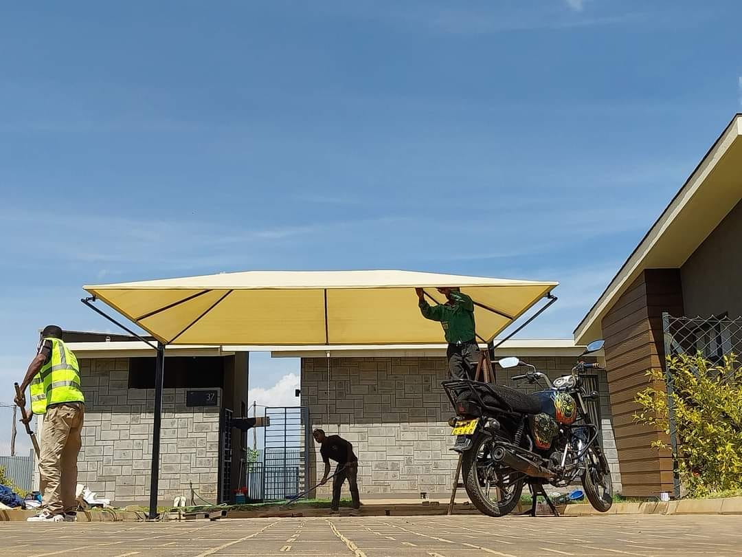 We supply and install waterproof, durable, affordable and high quality car parking shades and outdoor shades in Congo