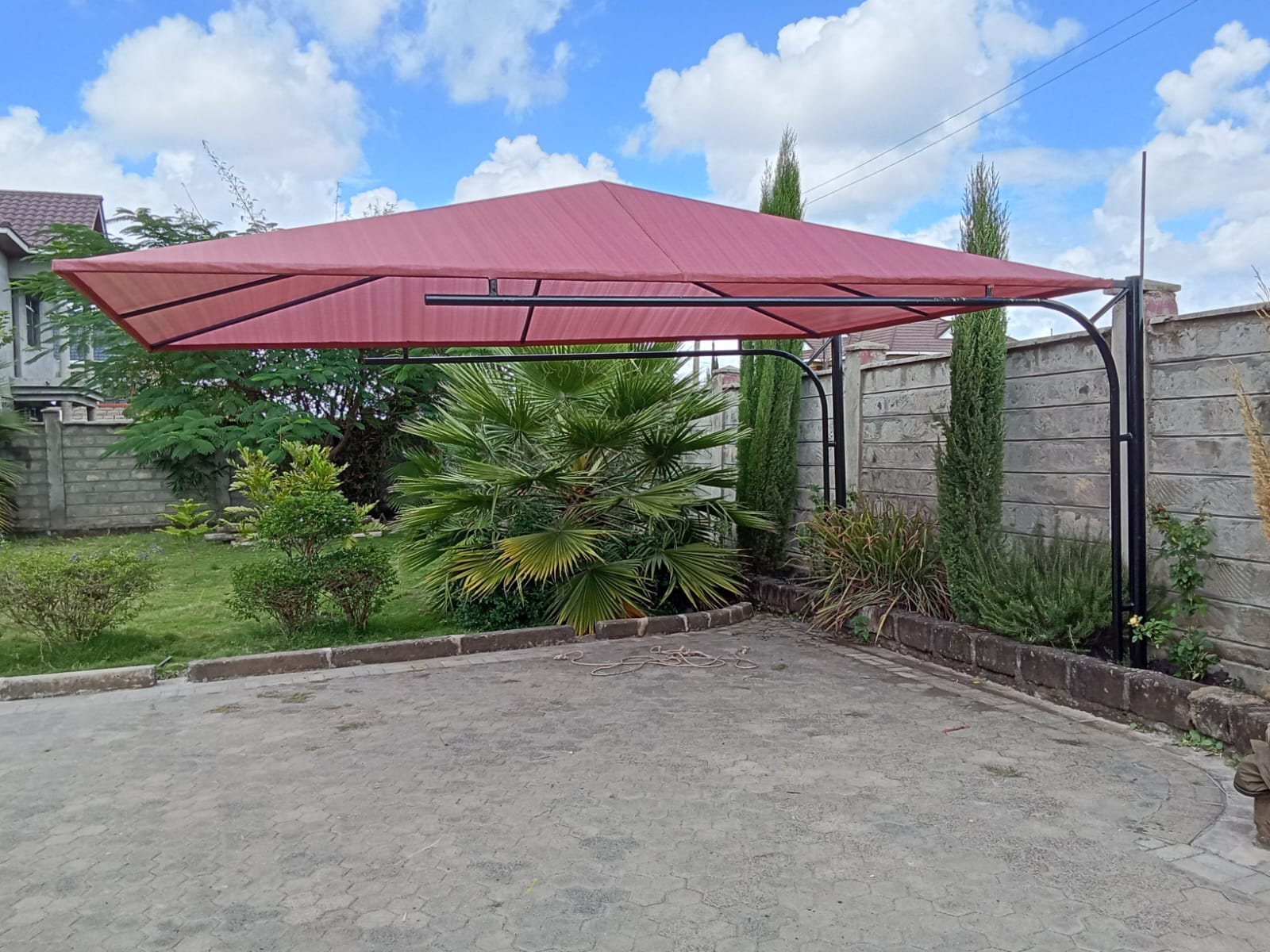 We supply and install waterproof, durable, affordable and high quality car parking shades in Del-View Estate Thika-Kiambu