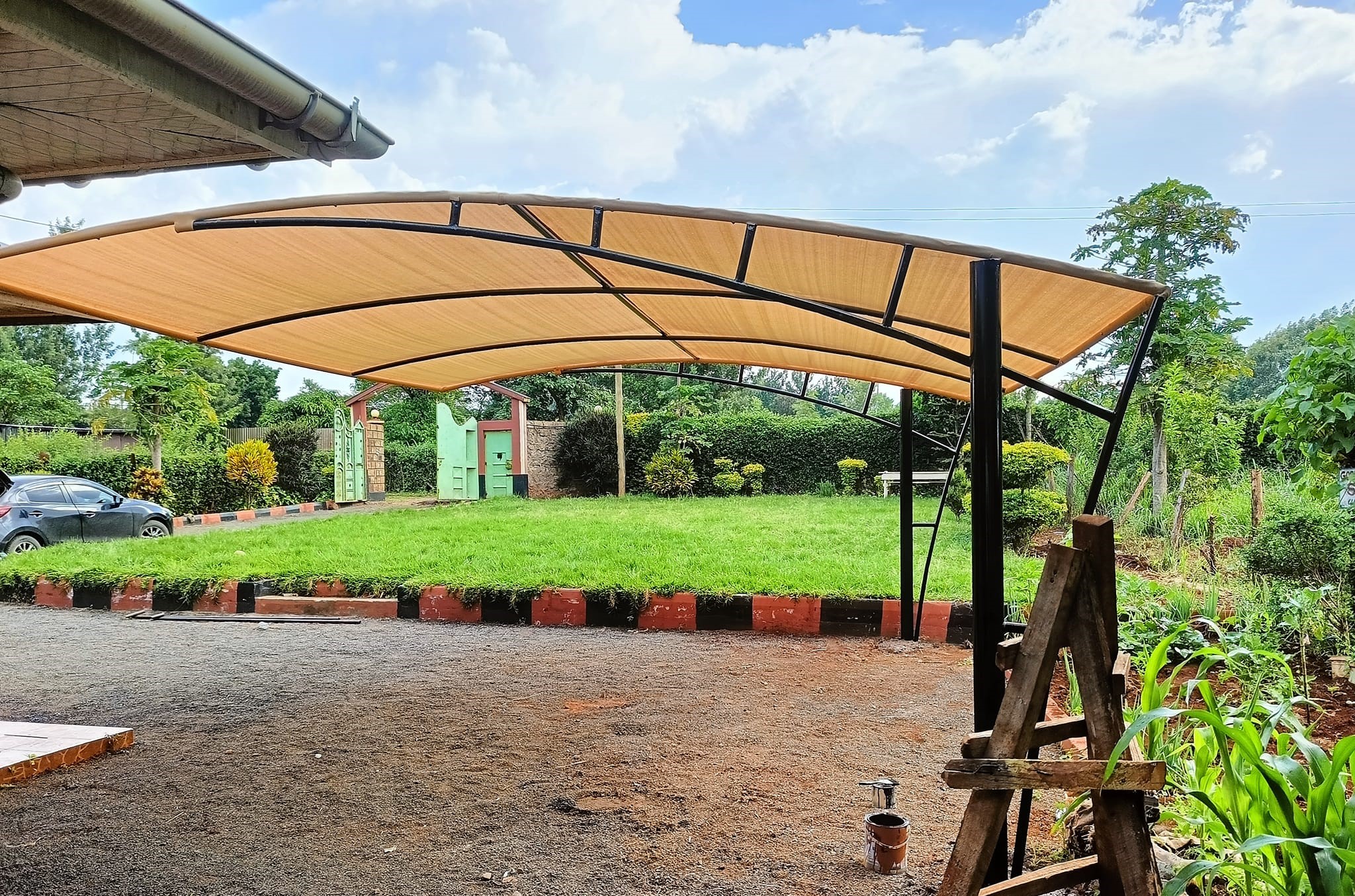 We supply and install waterproof, durable, affordable and high quality car parking shades in Juja- Kiambu