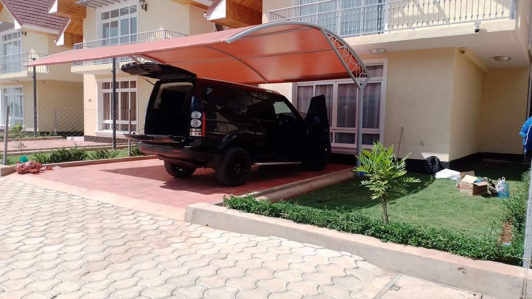 We supply and install waterproof, durable and high quality car parking shades in Royal Gates Kitengela