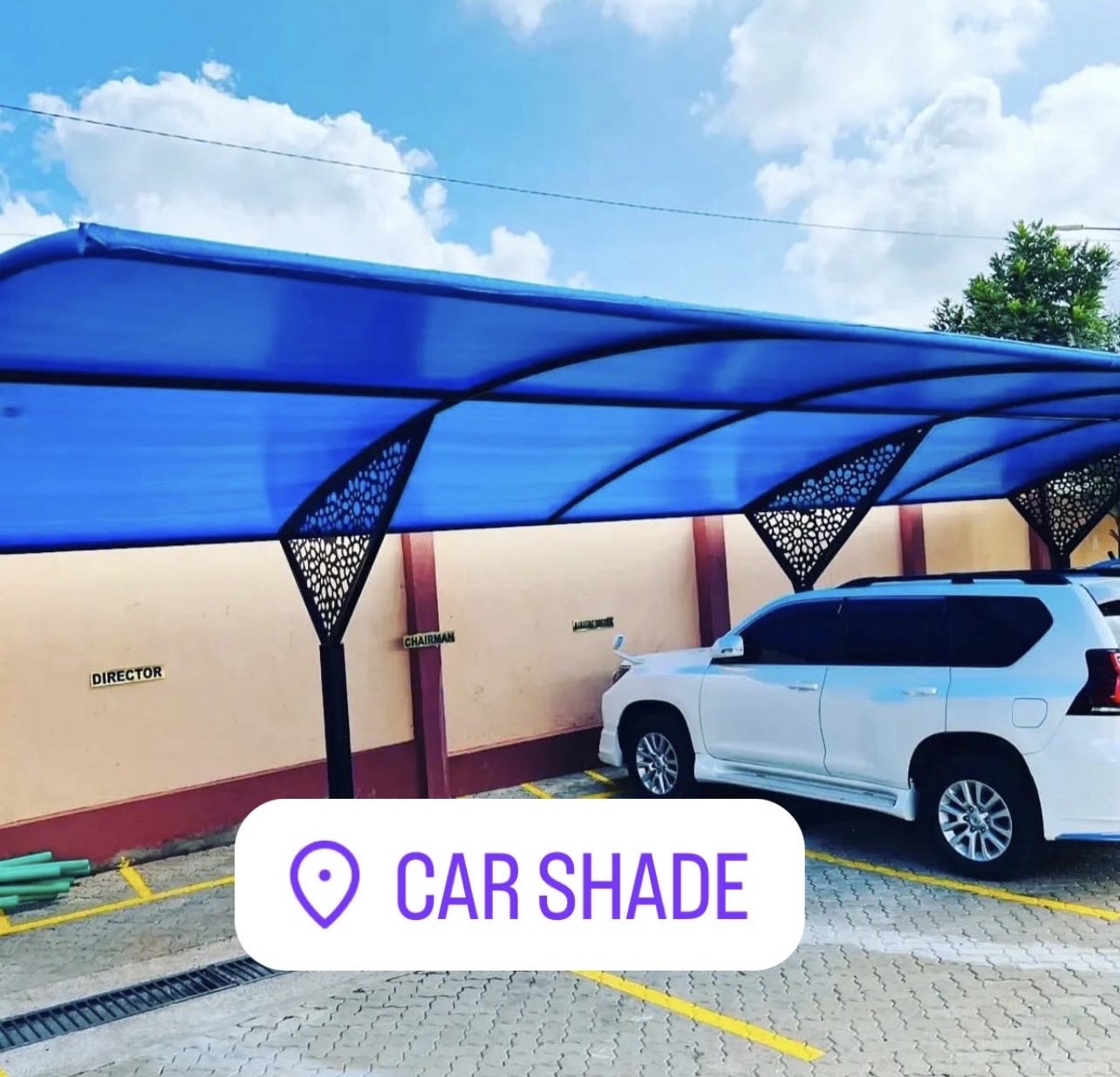 We fabricate and install car parking shades in Ruiru, Kimbo, Kenyatta Road, Juja, Thika