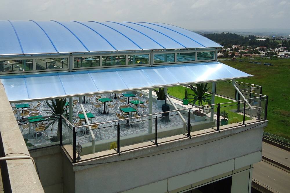 We make polycarbonates roofing such as canopies and pergolas