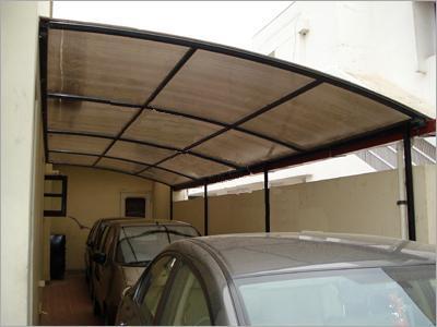 Polycarbonate roof cover for carports and car parking sheds